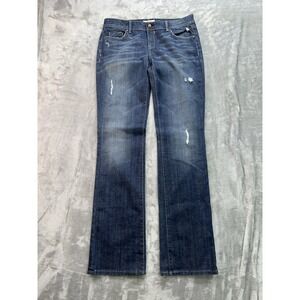 Kasil Jeans Womens Sz 32 Blue Bootcut Distressed Western Cowgirl Faded Whiskered